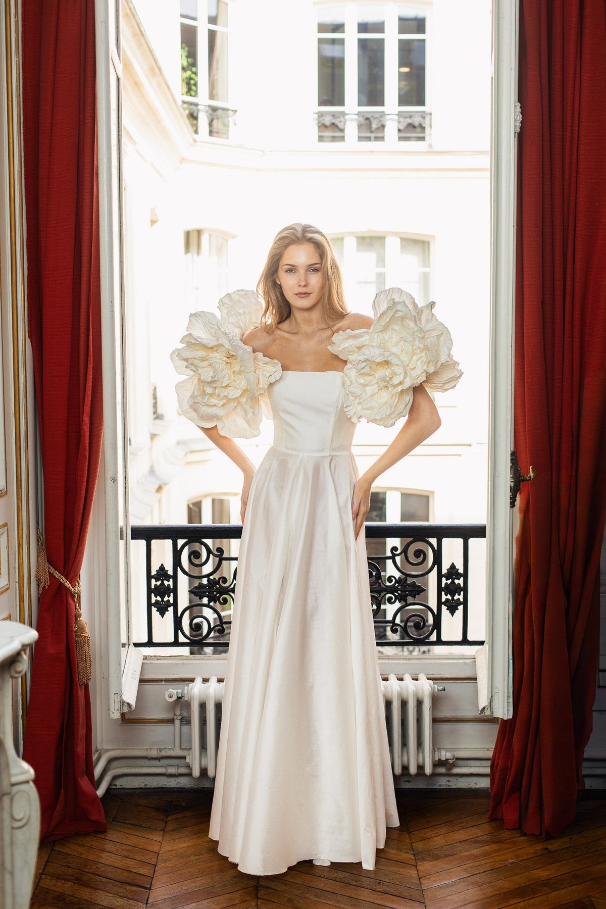 White Walking Flower Gown