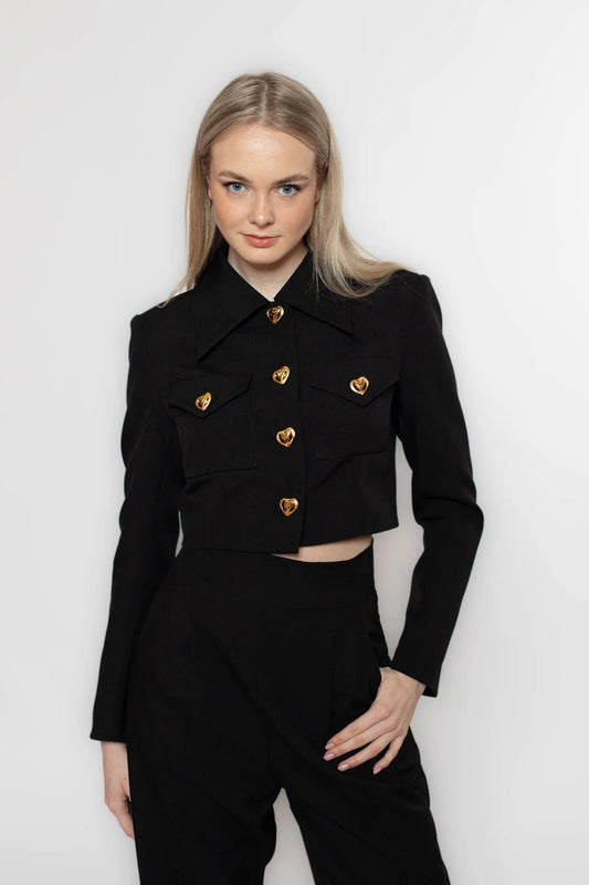 Black Golden Hearts Suit