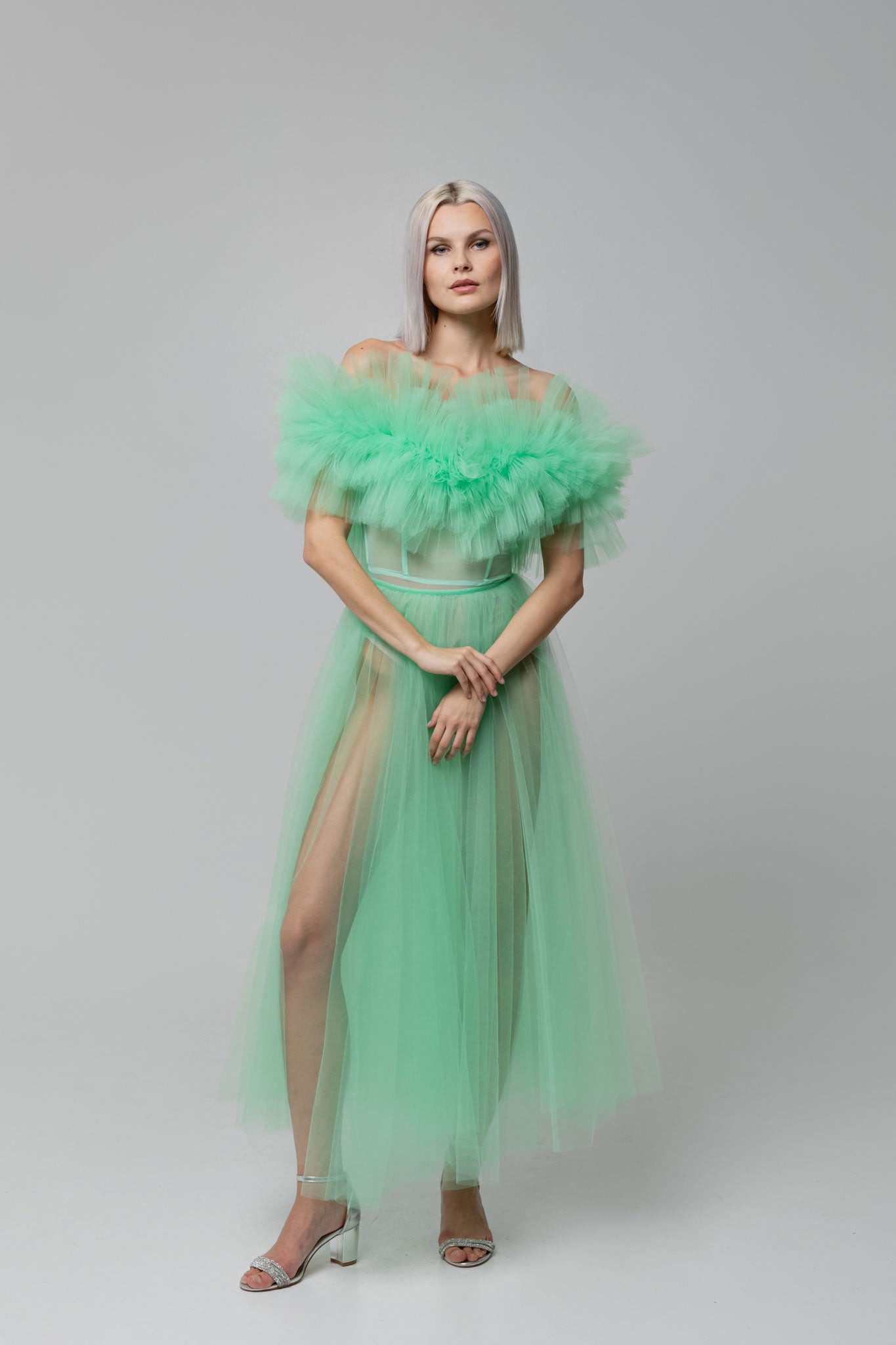 Green Tulle Skirt