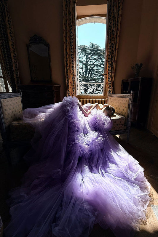 Purple Fairytale Tulle Dress: +100 Meters of Tulle