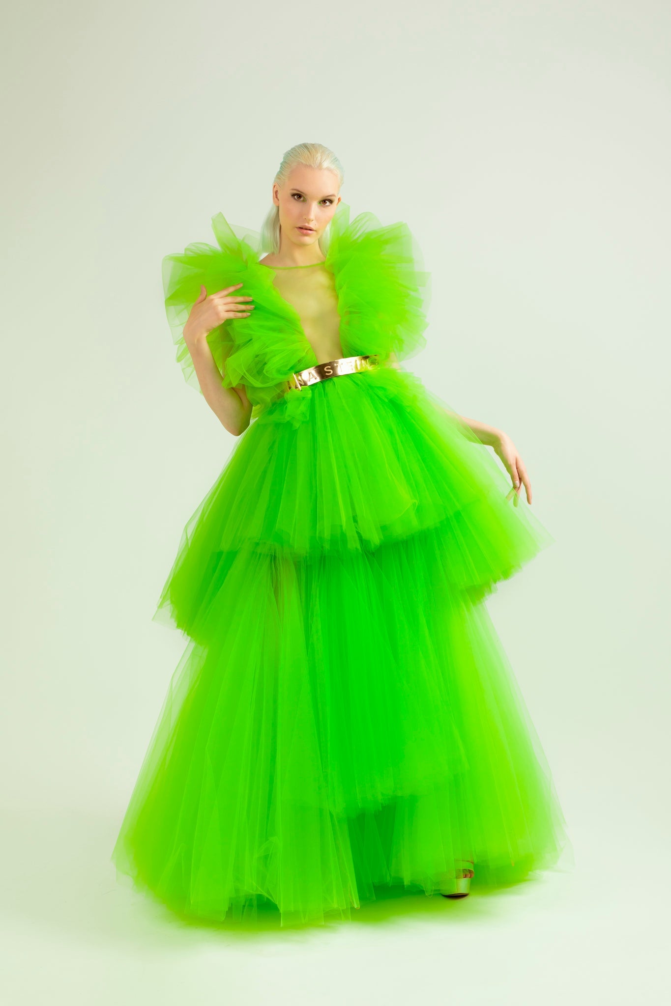 Green Fluo Fairytale Dress Shot in New York by Reinhard Kenneth and Published in Bazaar Vietnam Liina Stein Green Fluo Fairytale Dress Shot in New York by Reinhard Kenneth and Published in Bazaar Vietnam Liina Stein