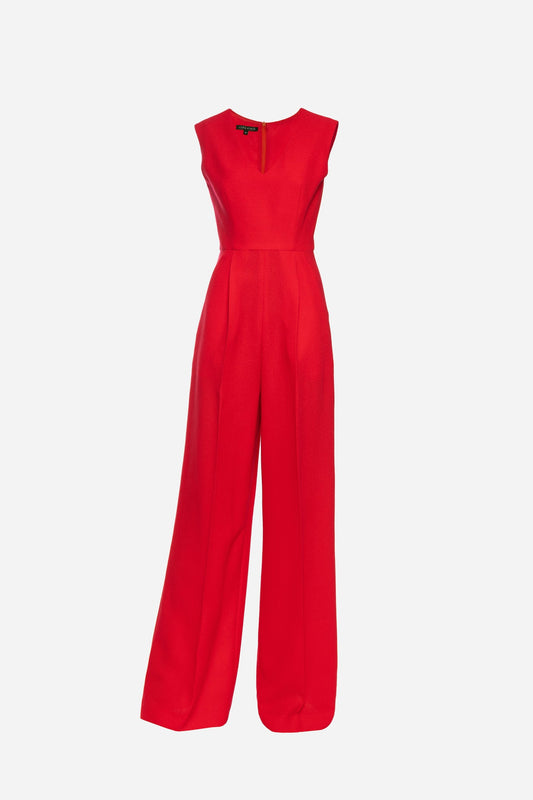 Red Wool Jumpsuit