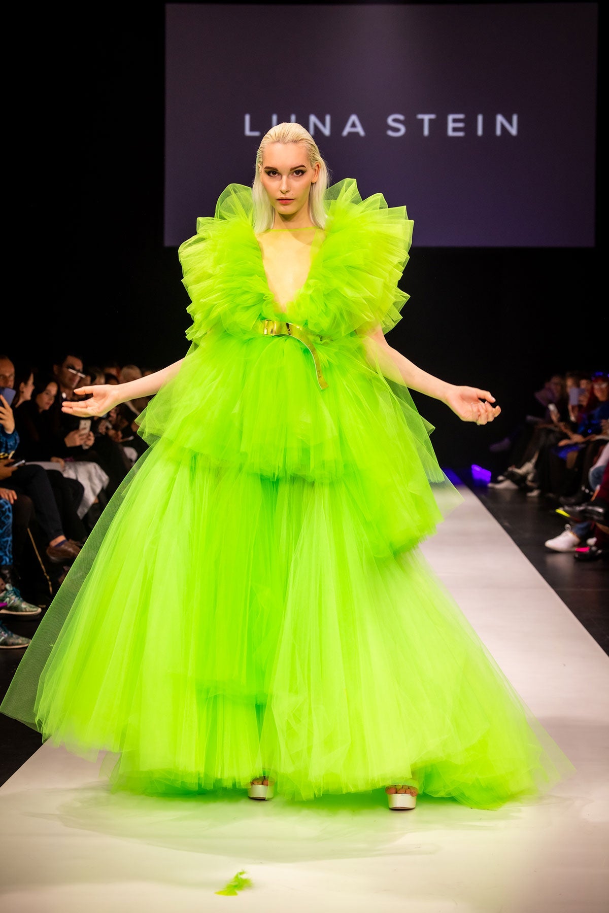 Green Fluo Fairytale Dress Shot in New York by Reinhard Kenneth and Published in Bazaar Vietnam Liina Stein Green Fluo Fairytale Dress Shot in New York by Reinhard Kenneth and Published in Bazaar Vietnam Liina Stein